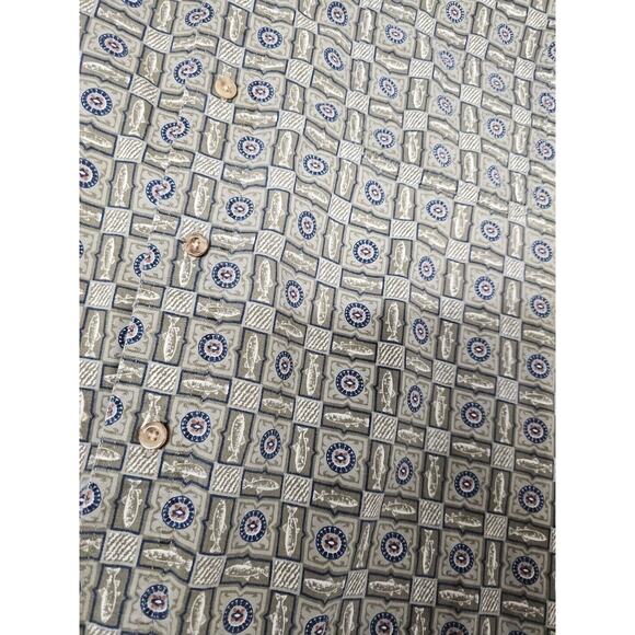 Woolrich Flannel Mens XL Fishing Print Button Down Long Sleeve Shirt - Picture 3 of 6